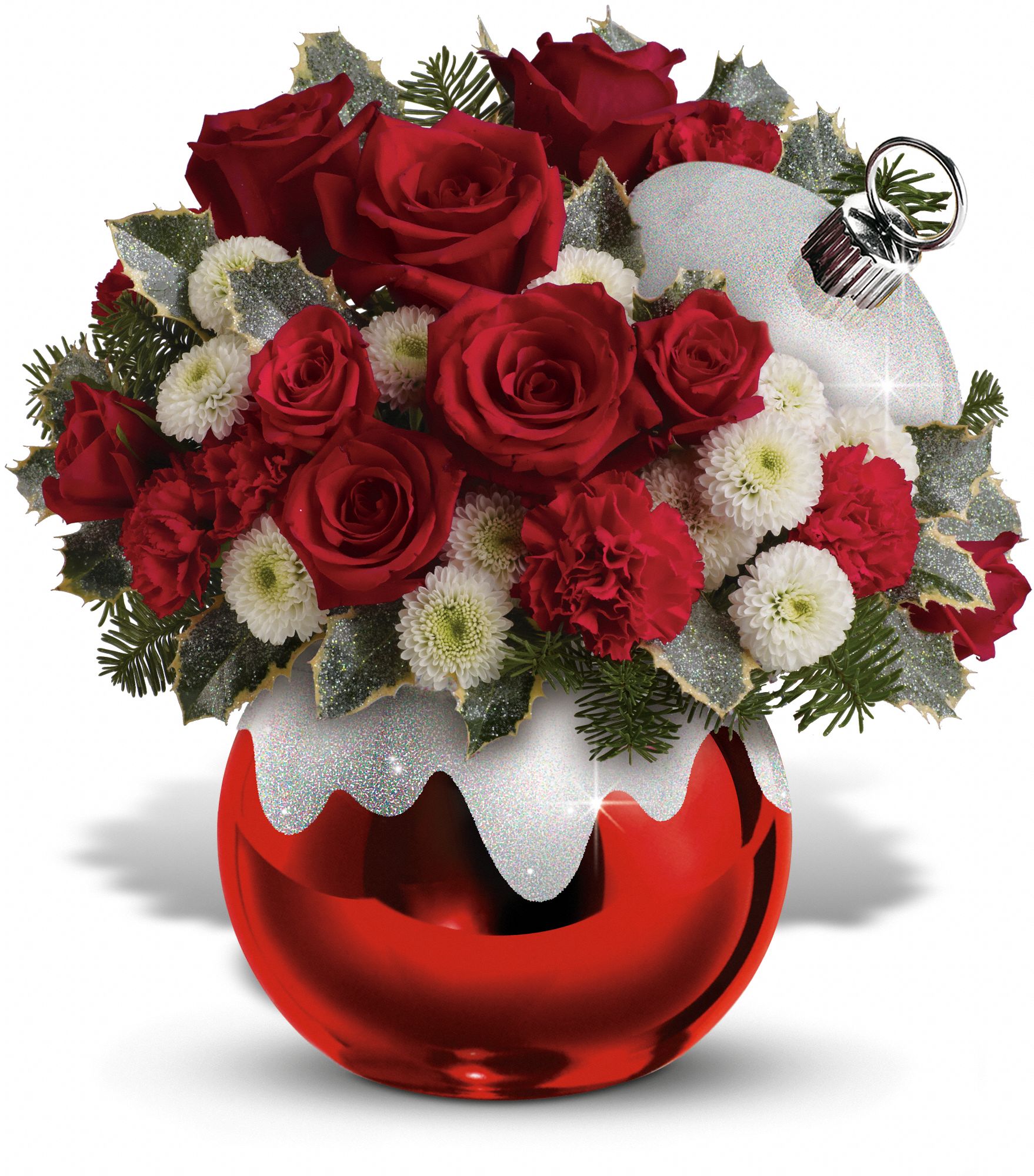 Celebrations by Radko Festively Frosty Flowers