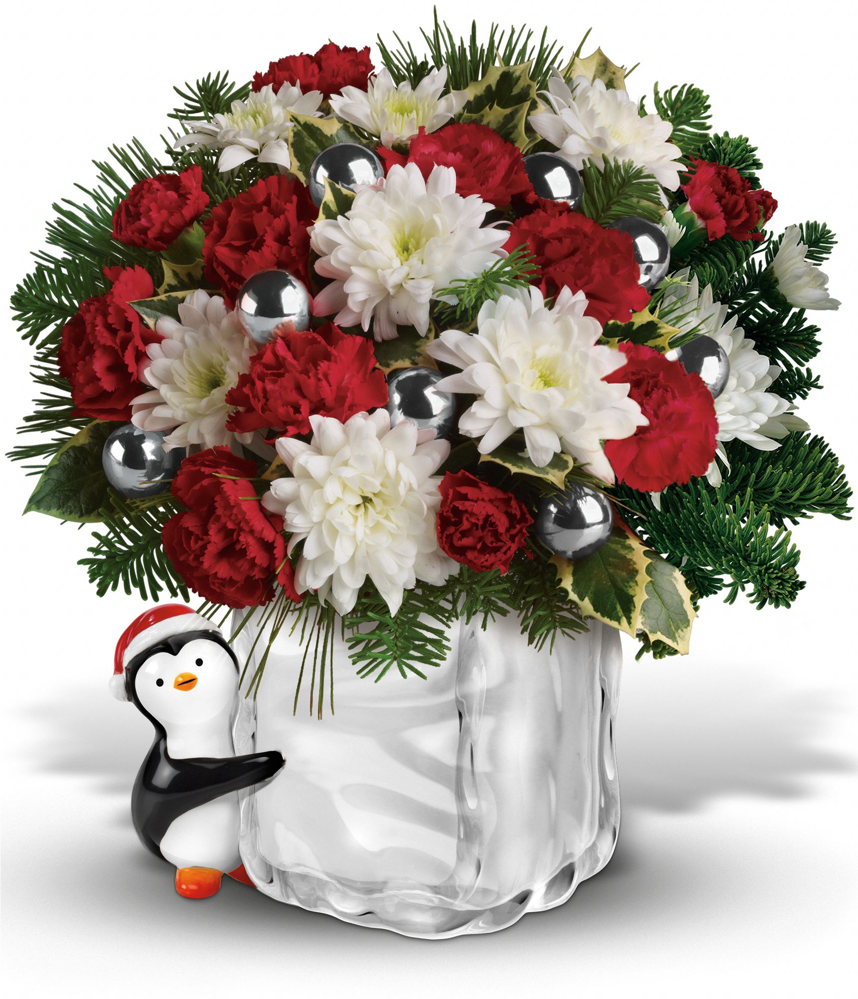 Teleflora's Send a Hug Penguin Bouquet Flowers