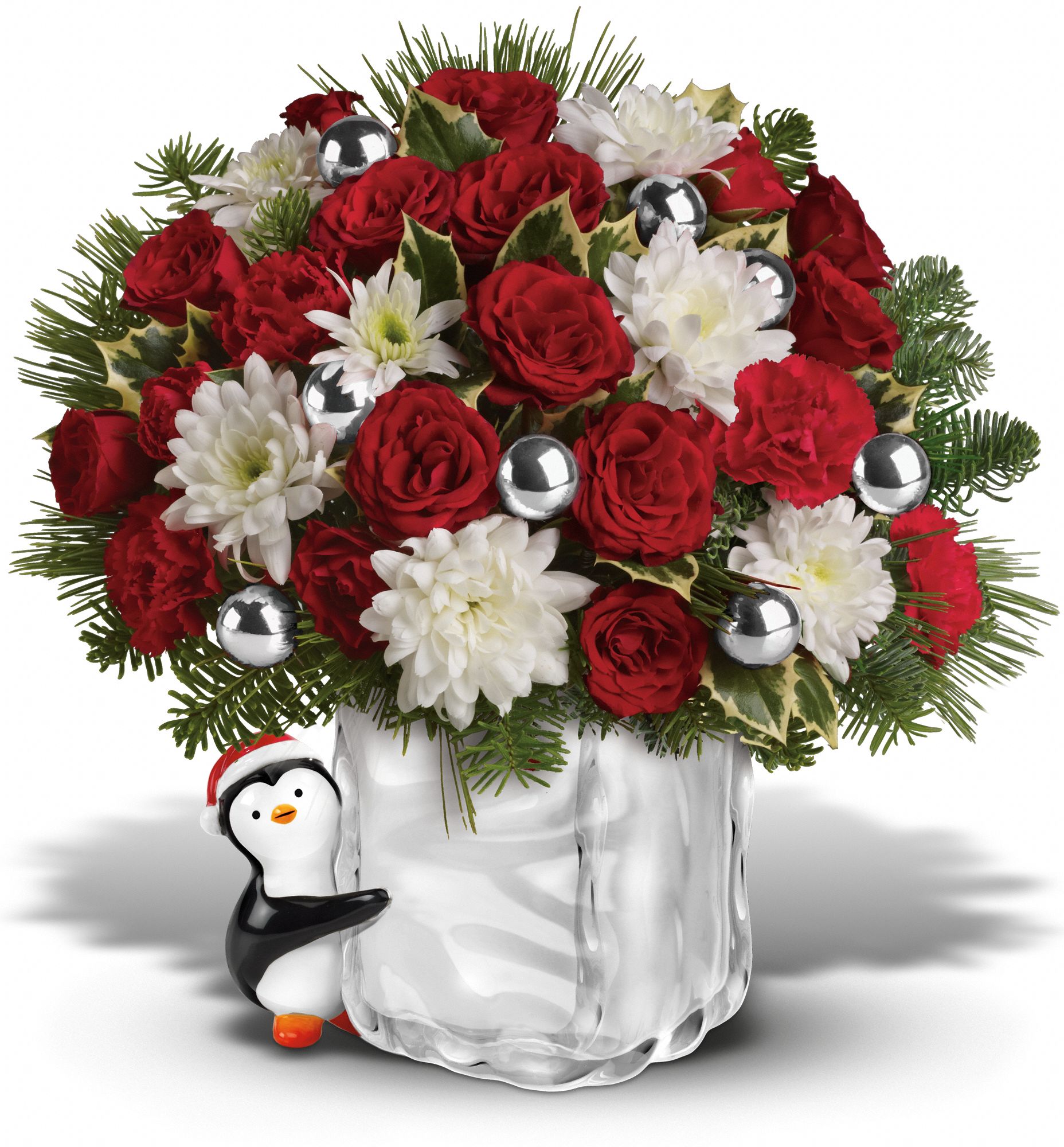 Teleflora's Send a Hug Penguin Bouquet Flowers