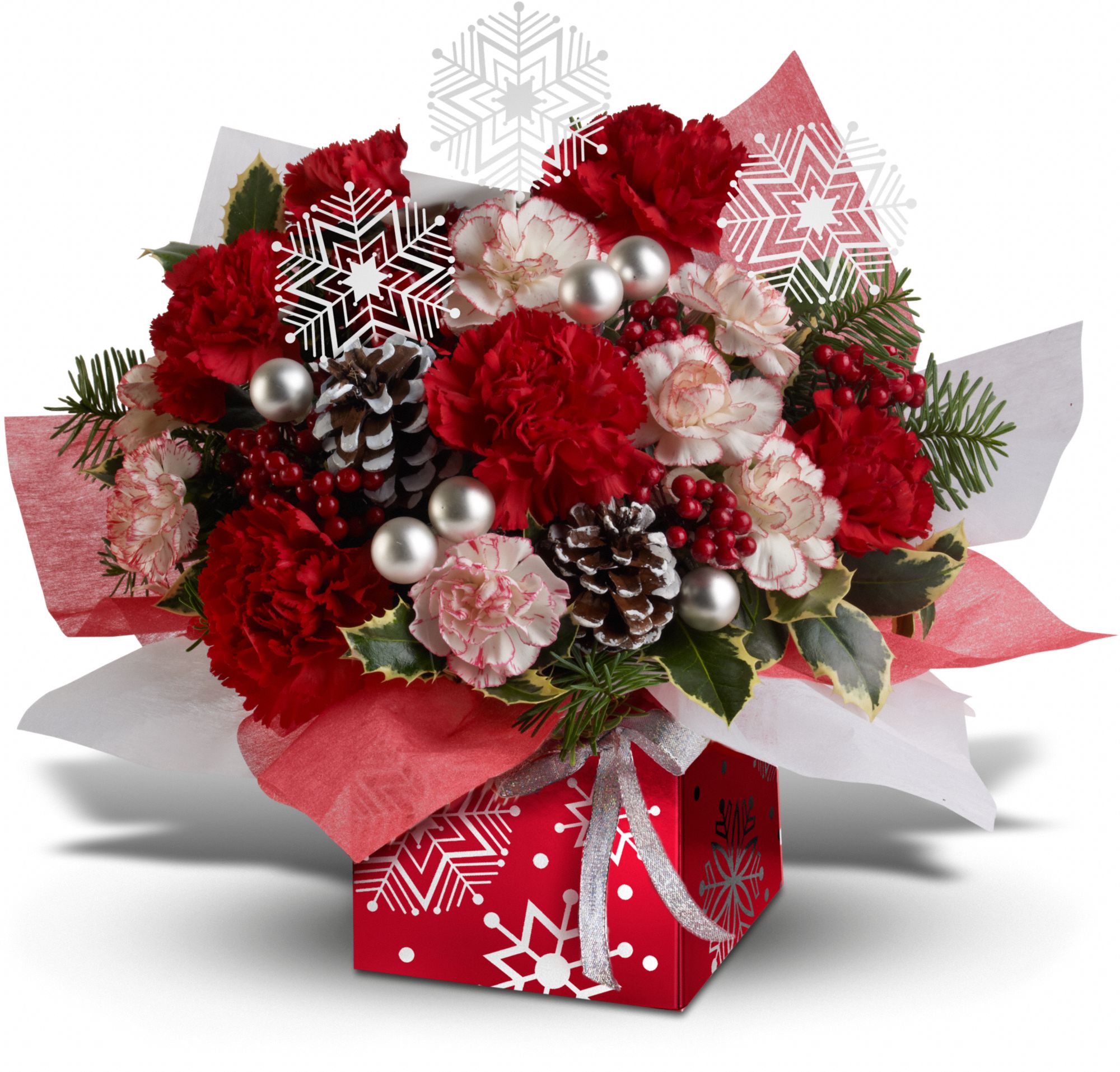 Teleflora's Snow Flurries Present Perfect Flowers