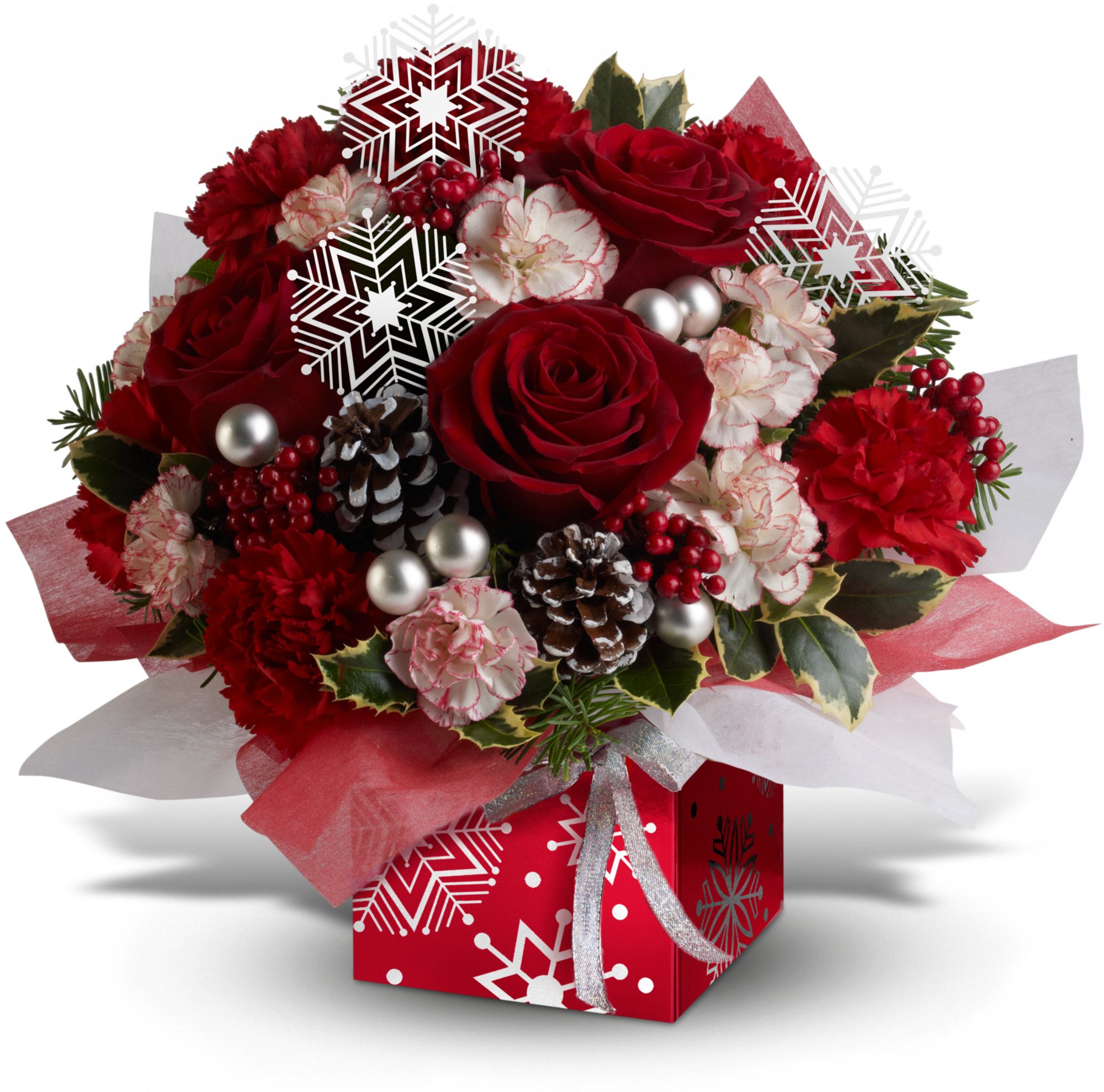 Teleflora's Snow Flurries Present Perfect Flowers