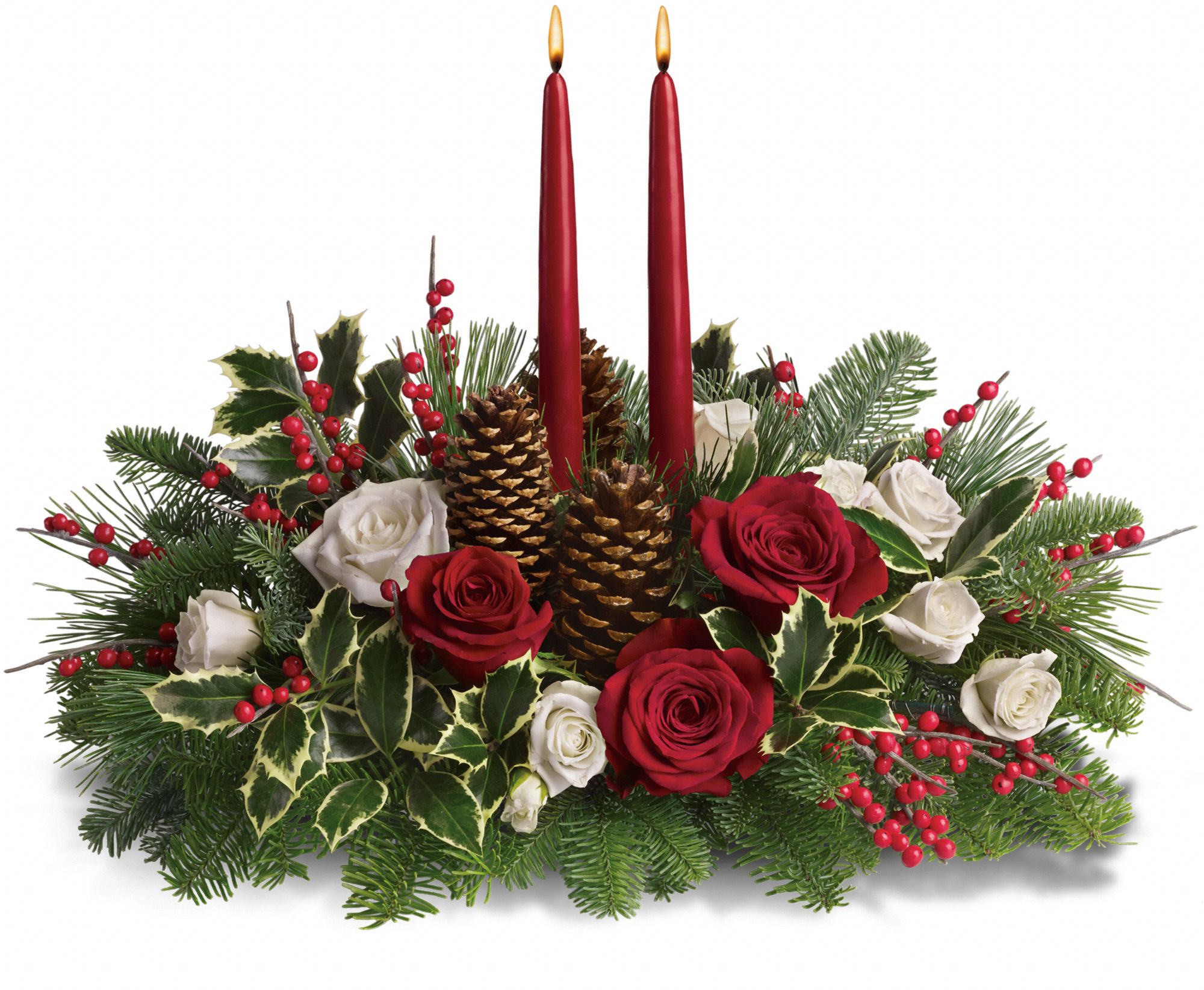 Christmas Wishes Centerpiece Flowers
