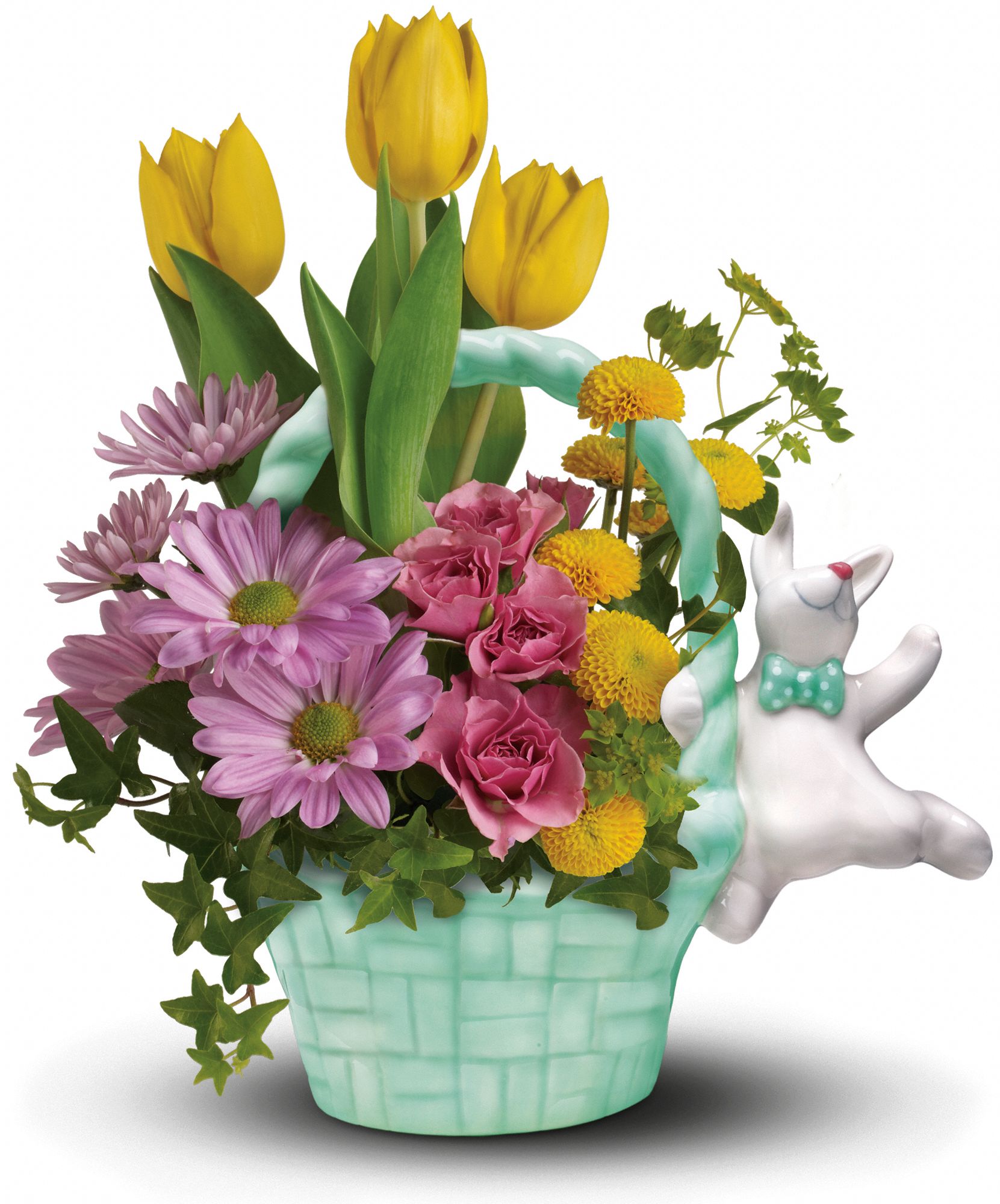 Teleflora's Send a Hug Funny Bunny Bouquet Flowers