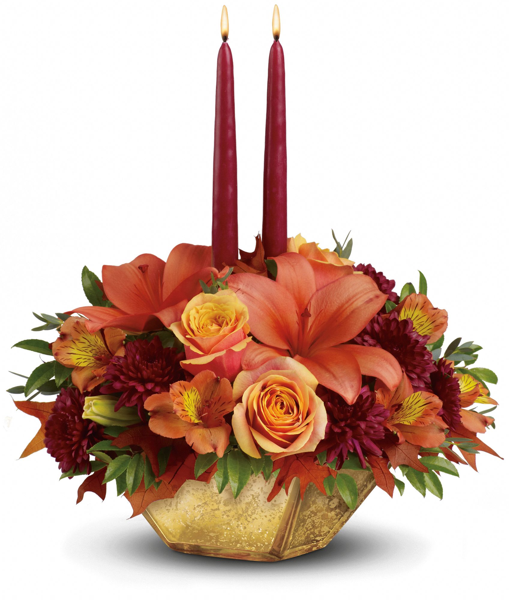 Teleflora's Harvest Gold Centerpiece Flowers