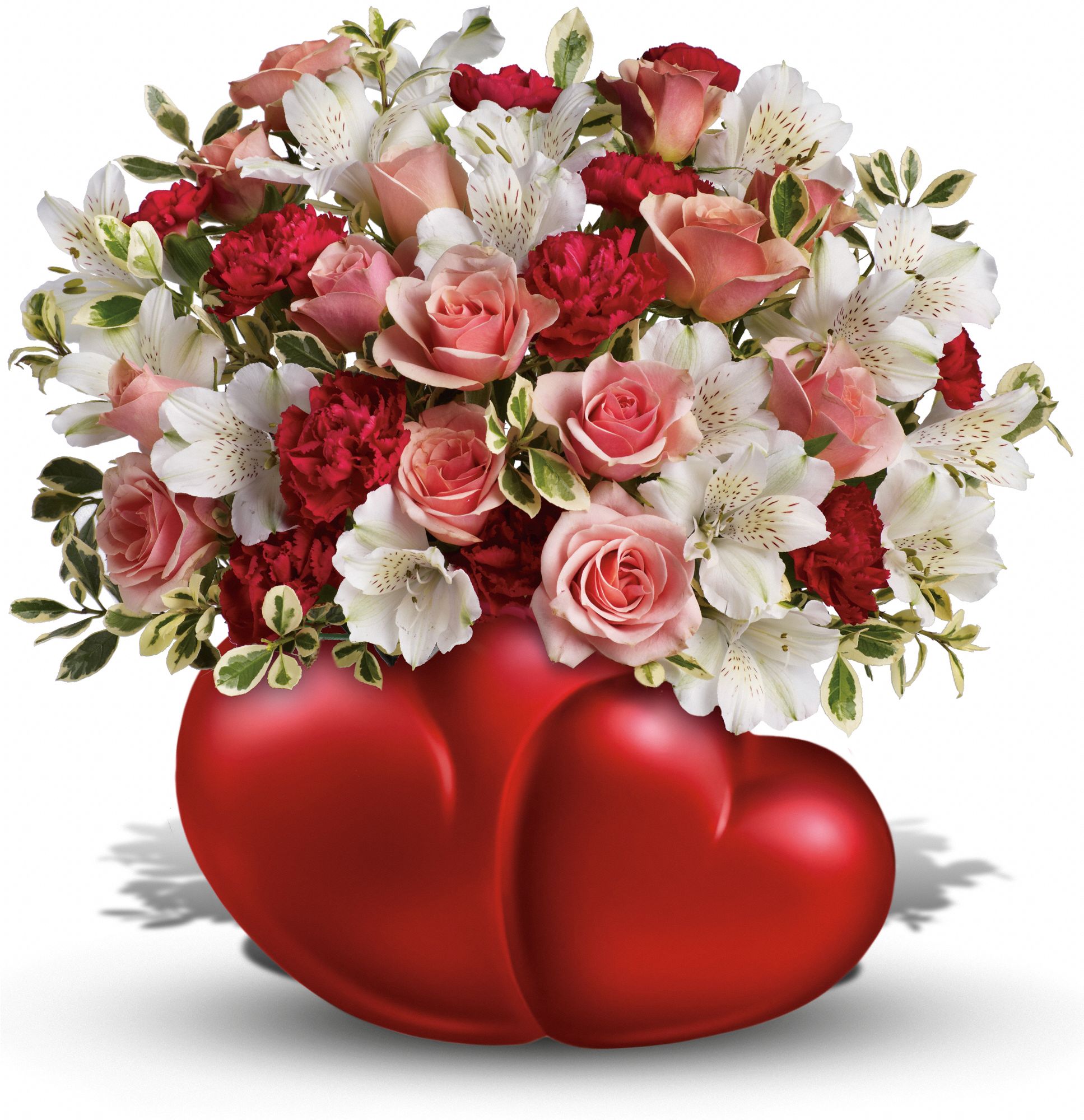 Teleflora's Twin Hearts Bouquet Flowers