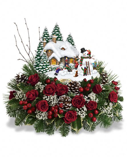 Thomas Kinkade Cottage Centerpiece