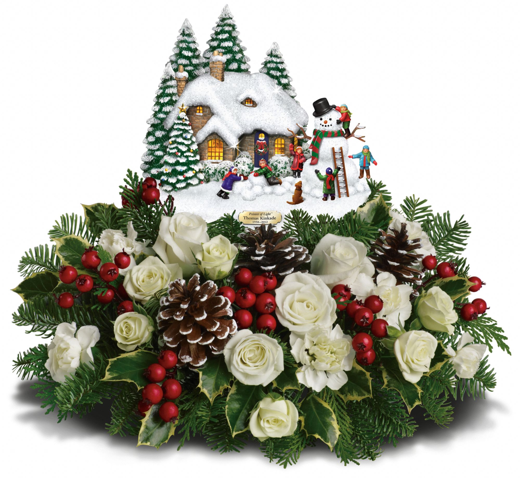 Thomas Kinkade's Snow Time by Teleflora Flowers