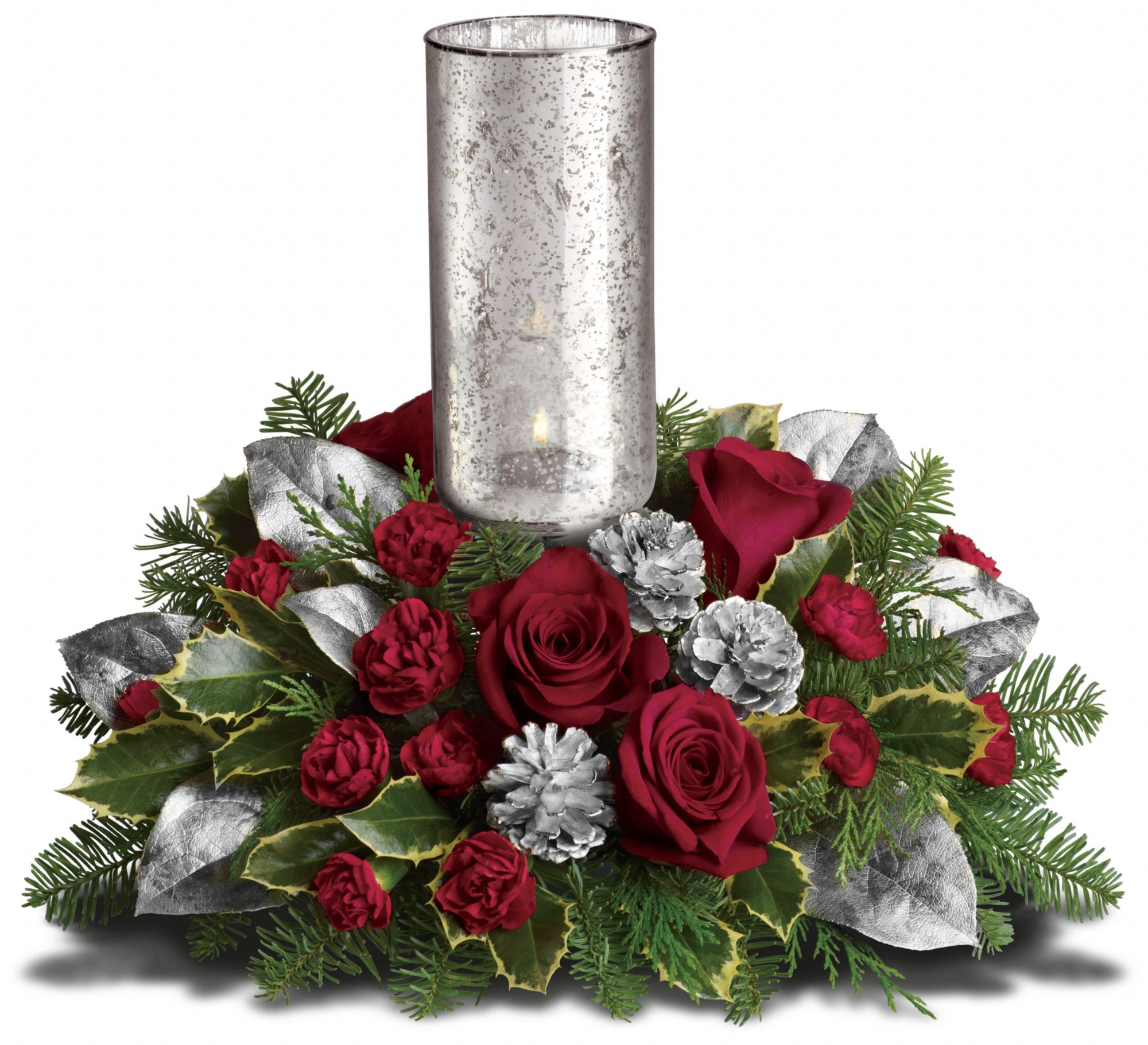Teleflora's Silver Glow Centerpiece Flowers