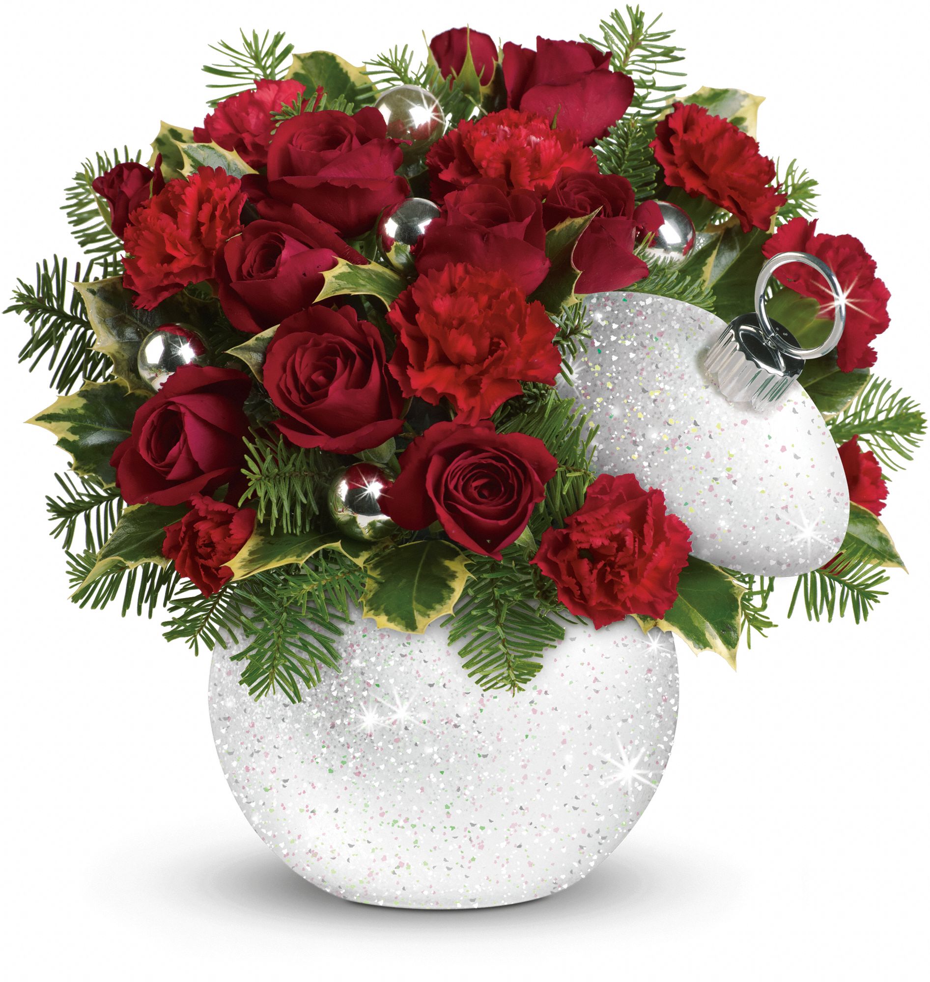 Teleflora's Shimmering Snow Bouquet Flowers