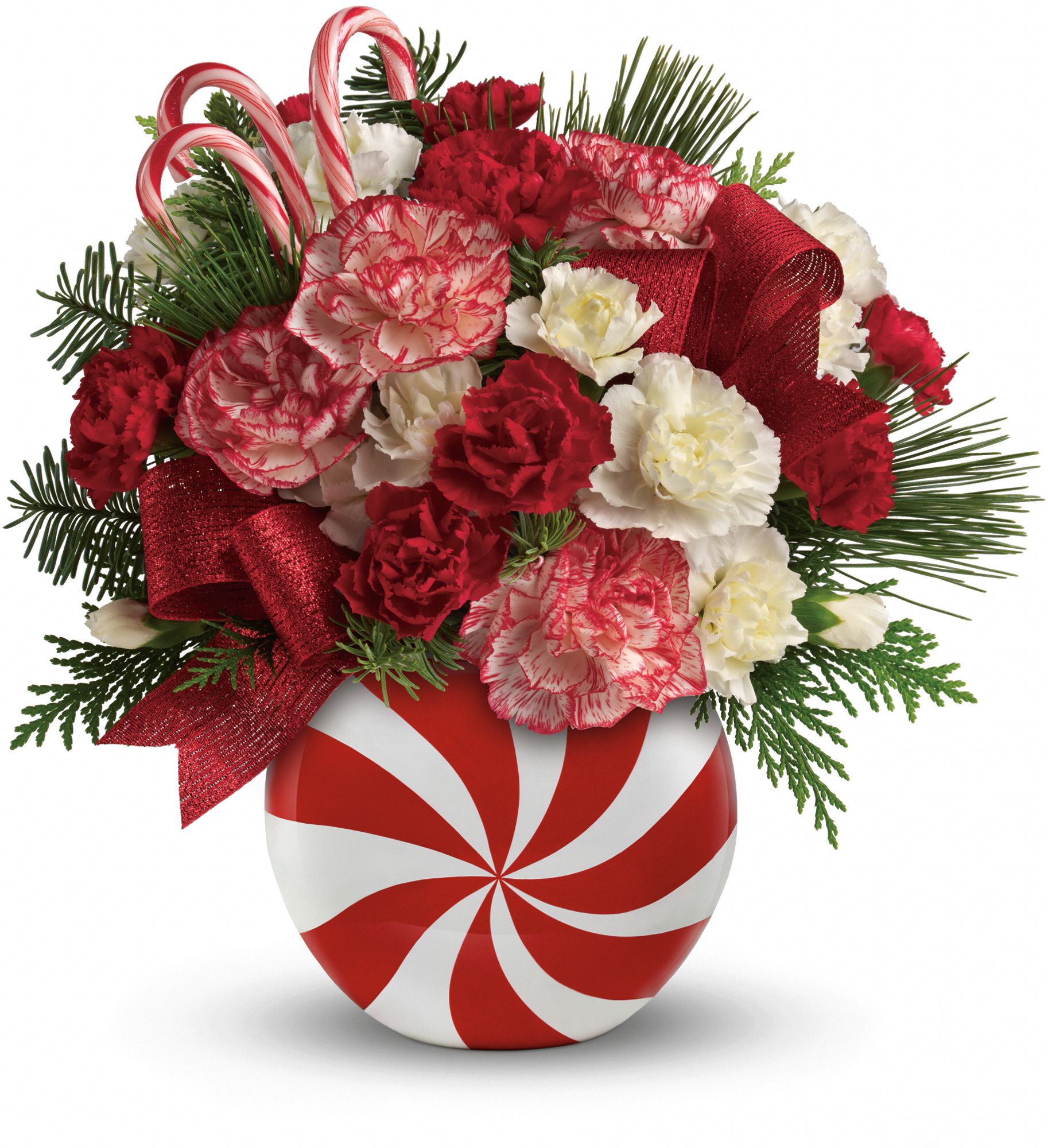 Teleflora's Peppermint Christmas Bouquet