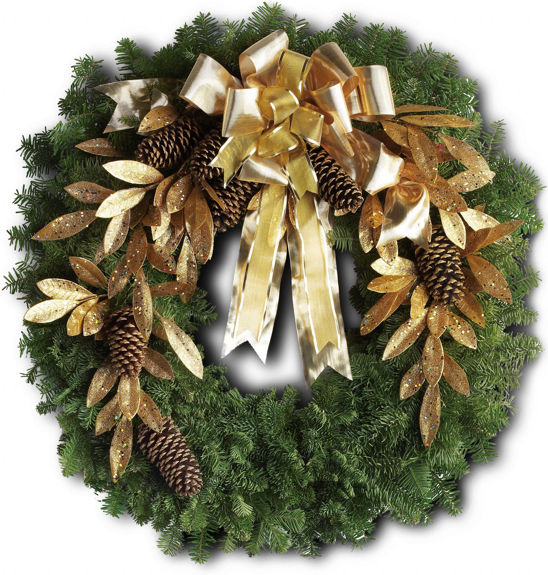 Glitter & Gold Wreath Flowers