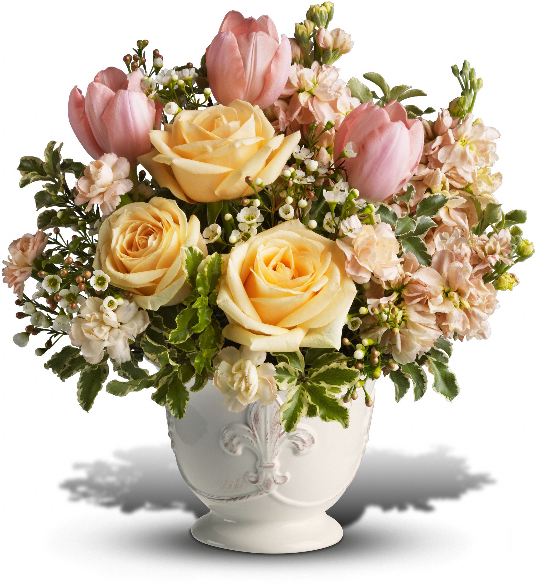 Teleflora's Peaches and Dreams Flowers