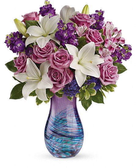 Artful Elegance art-glass vase bouquet