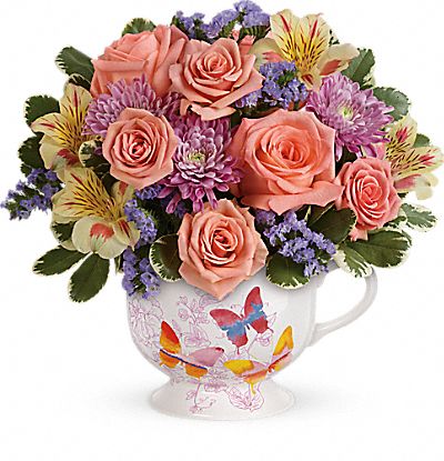 Teleflora's Butterfly Sunrise Bouquet