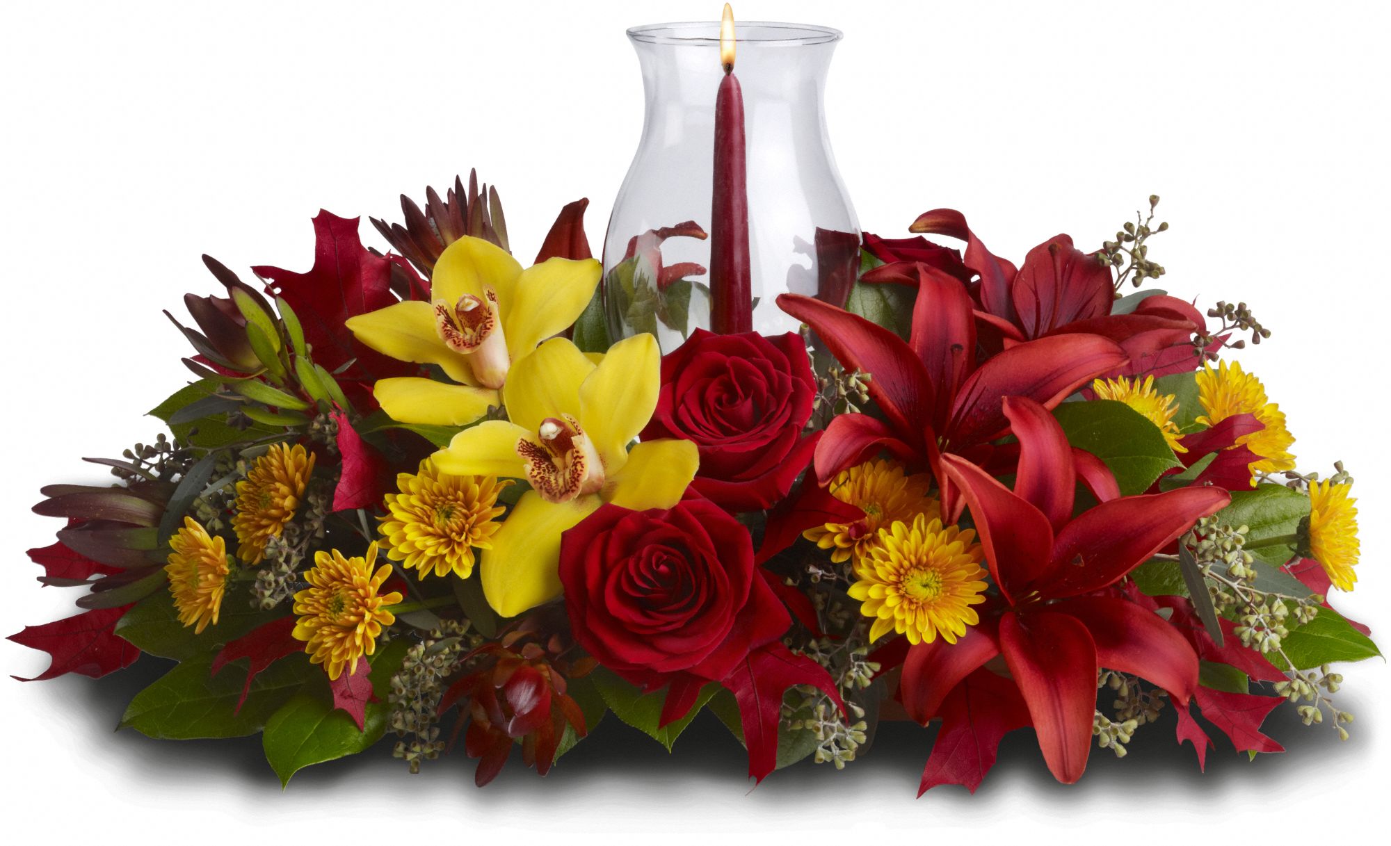 Glow of Gratitude Centerpiece Flowers