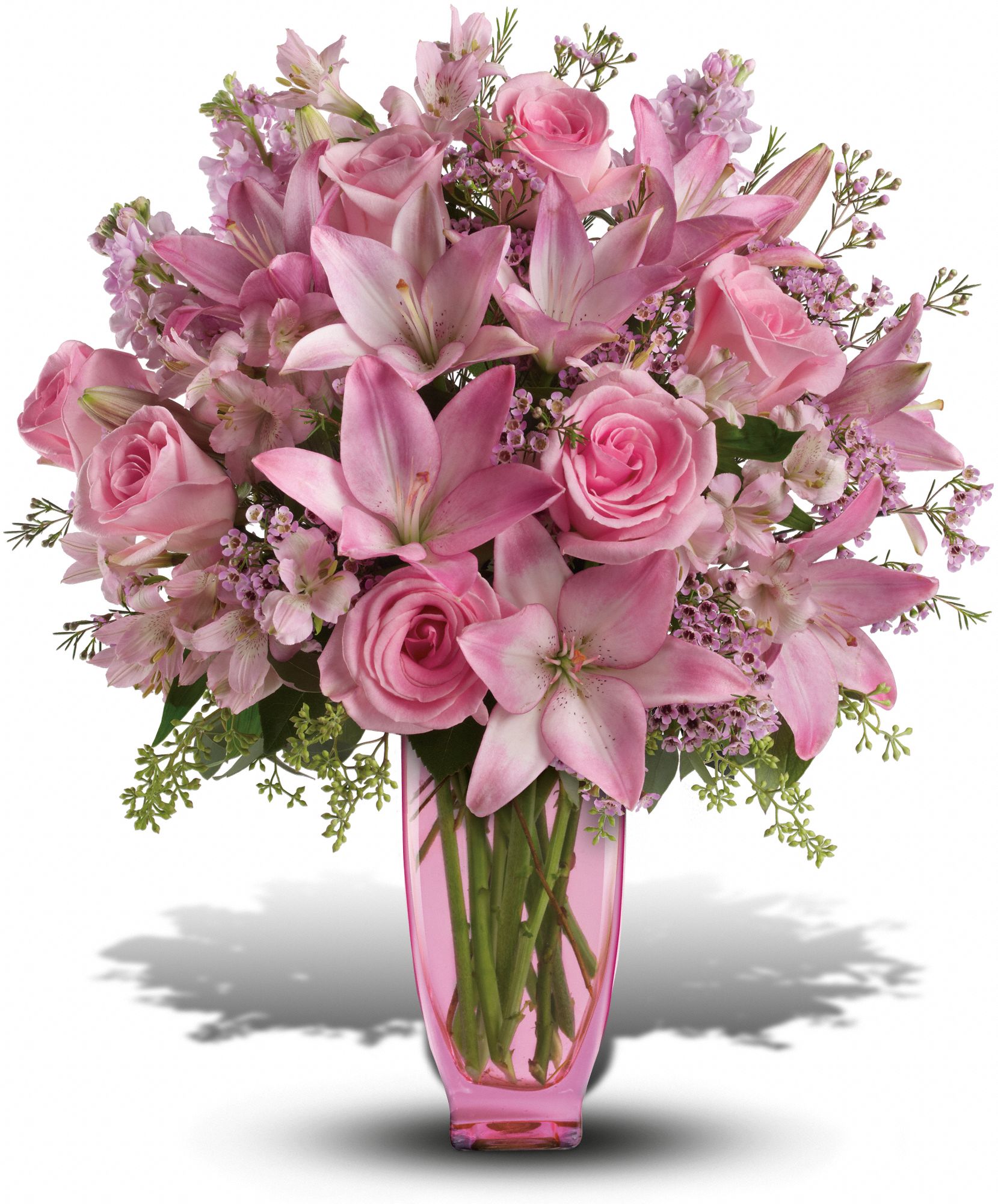 Teleflora's Pink Pink Bouquet with Pink Roses Flowers