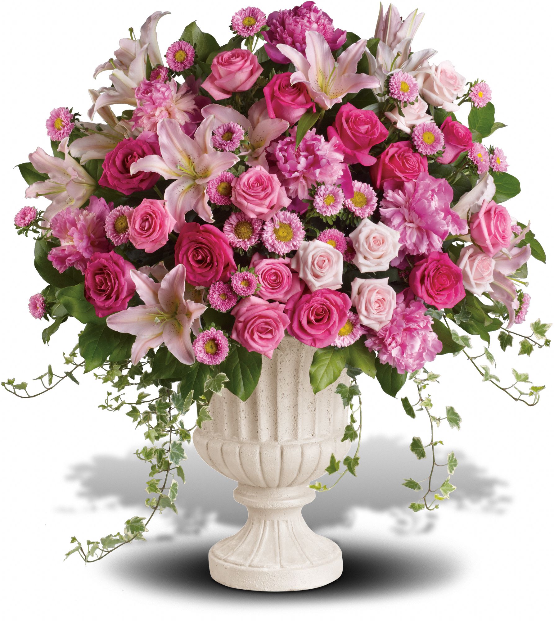 Passionate Pink Garden Arrangement Flowers
