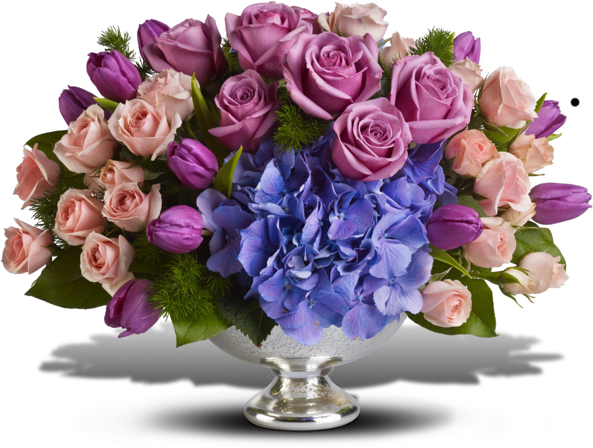 Teleflora's Purple Elegance Centerpiece Flowers