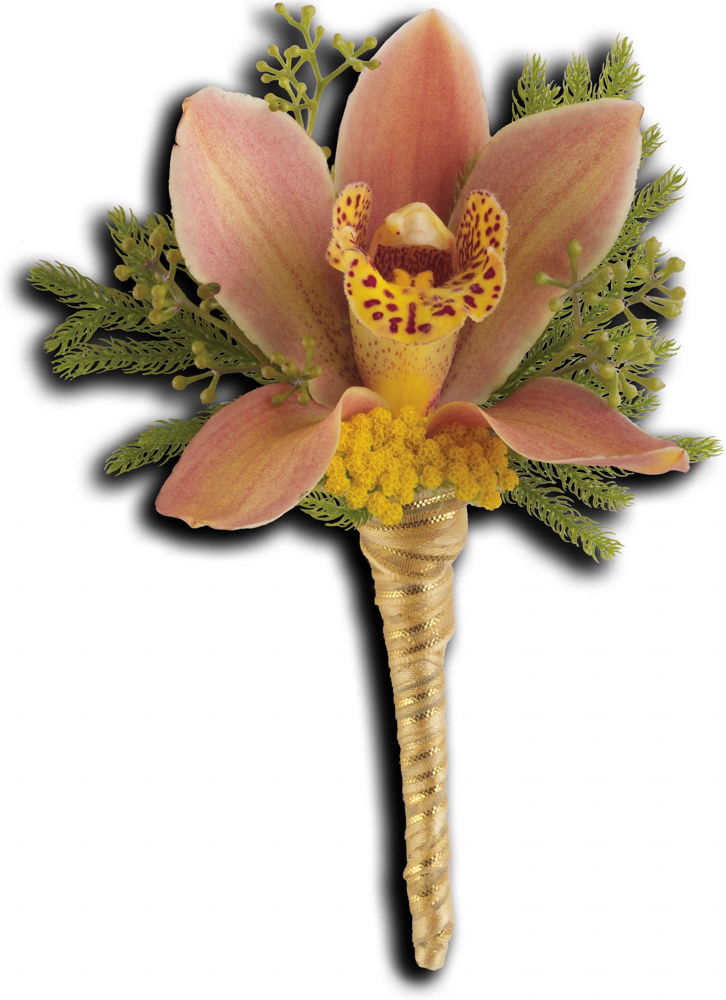 Sunset Orchid Boutonniere Flowers