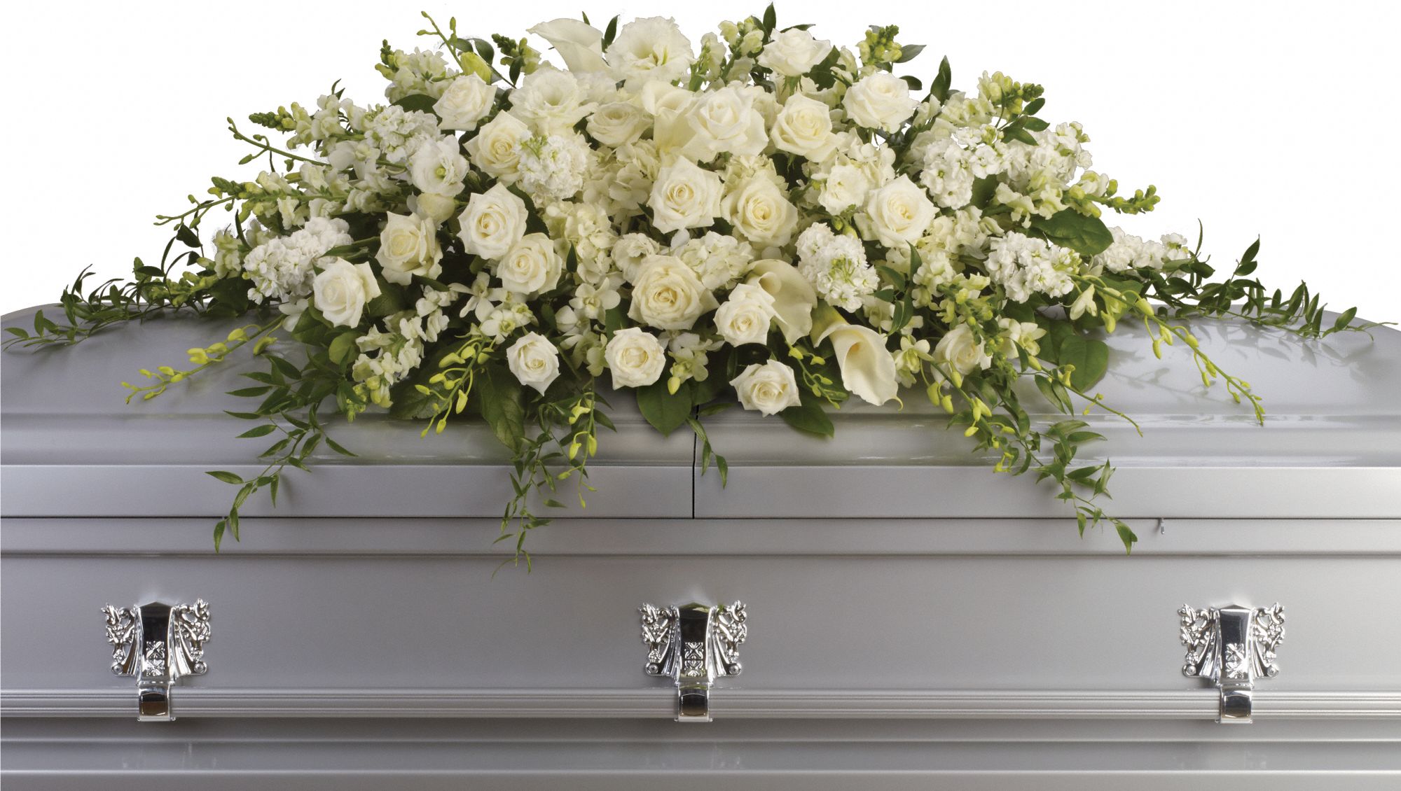 Purity and Peace Casket Spray Flowers