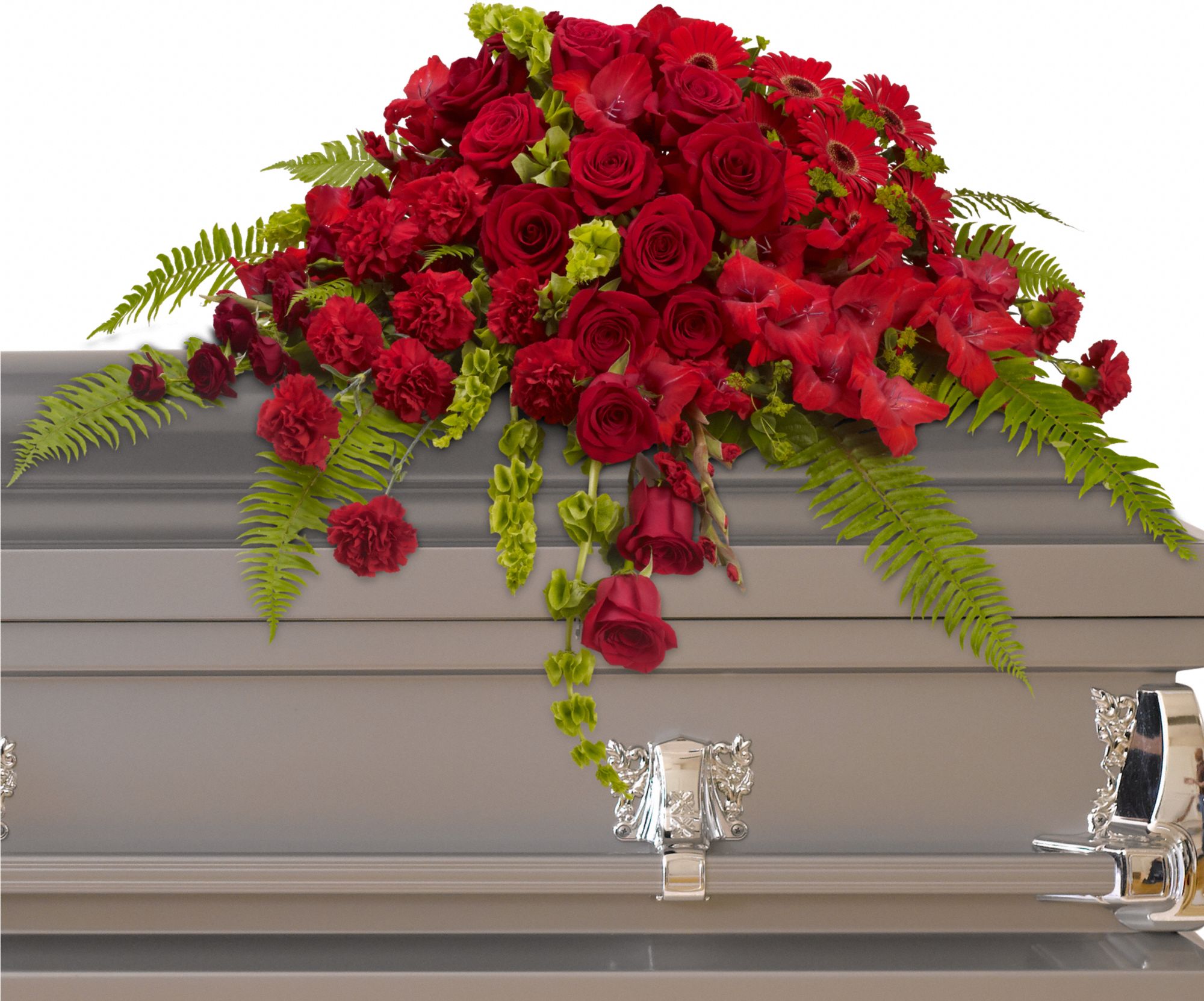 Red Rose Sanctuary Casket Spray Flowers