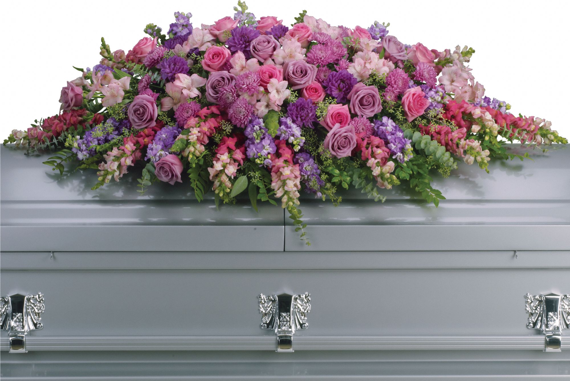Lavender Tribute Casket Spray Flowers