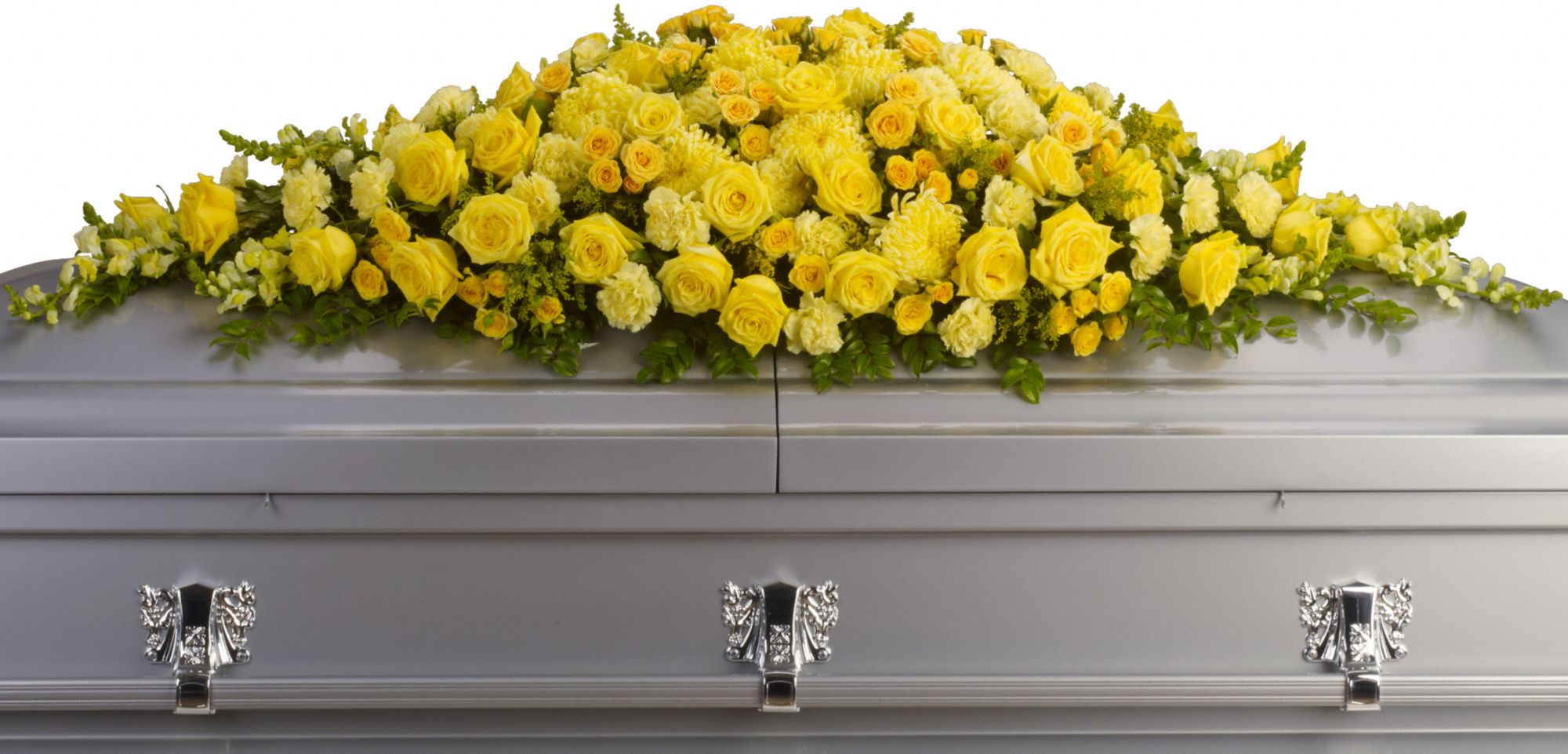 Golden Garden Casket Spray Flowers