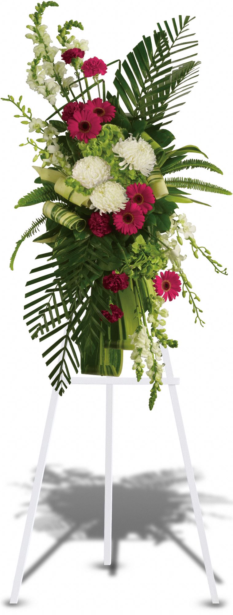 Gerberas and Palms Spray Flowers