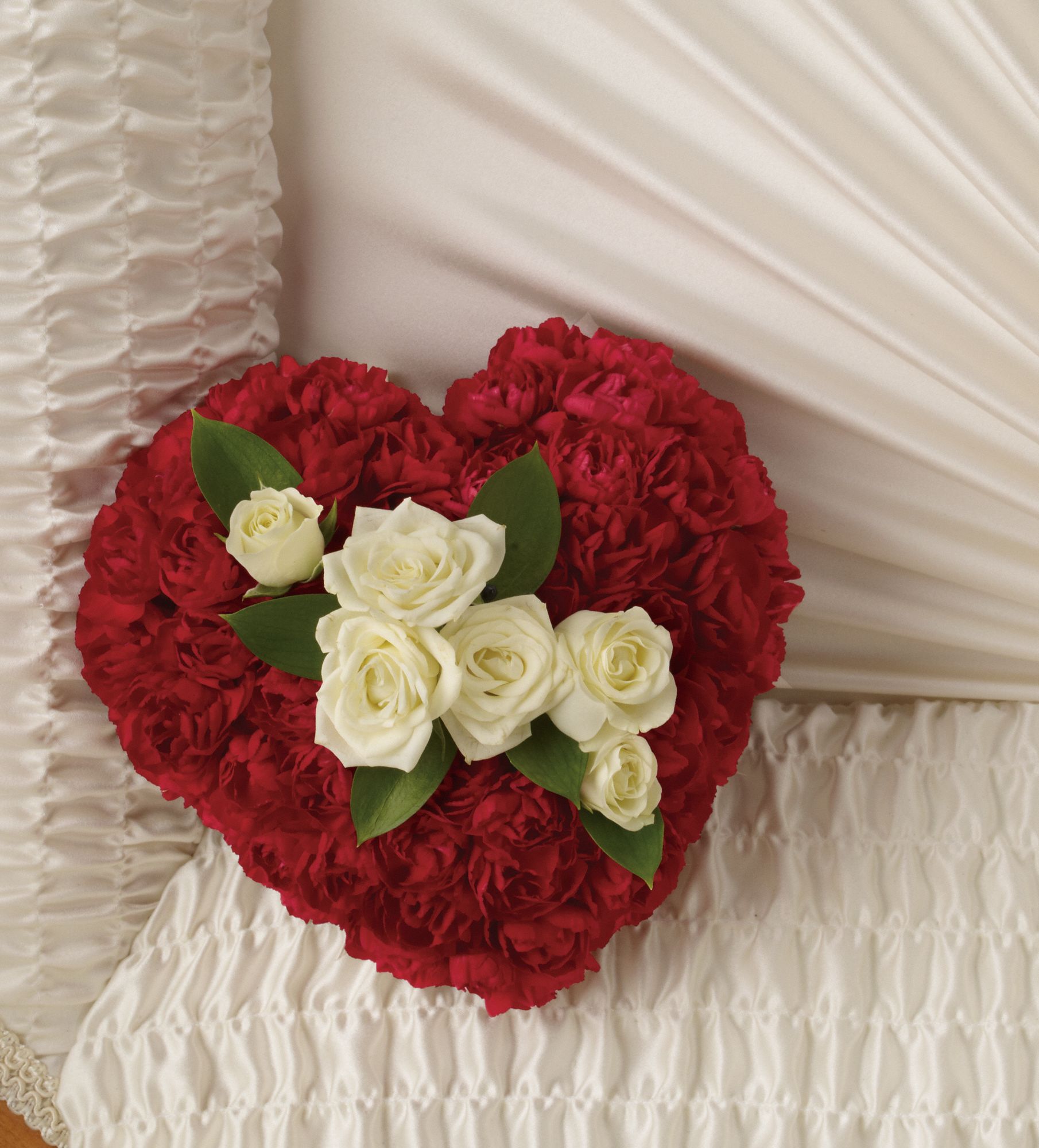 A Devoted Heart Casket Insert Flowers