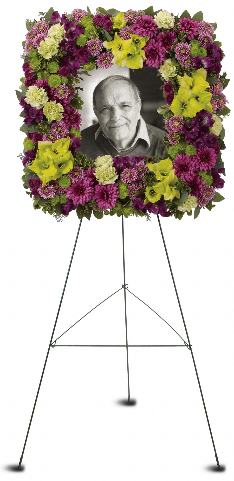 Mosaic of Memories Square Easel Wreath Flowers