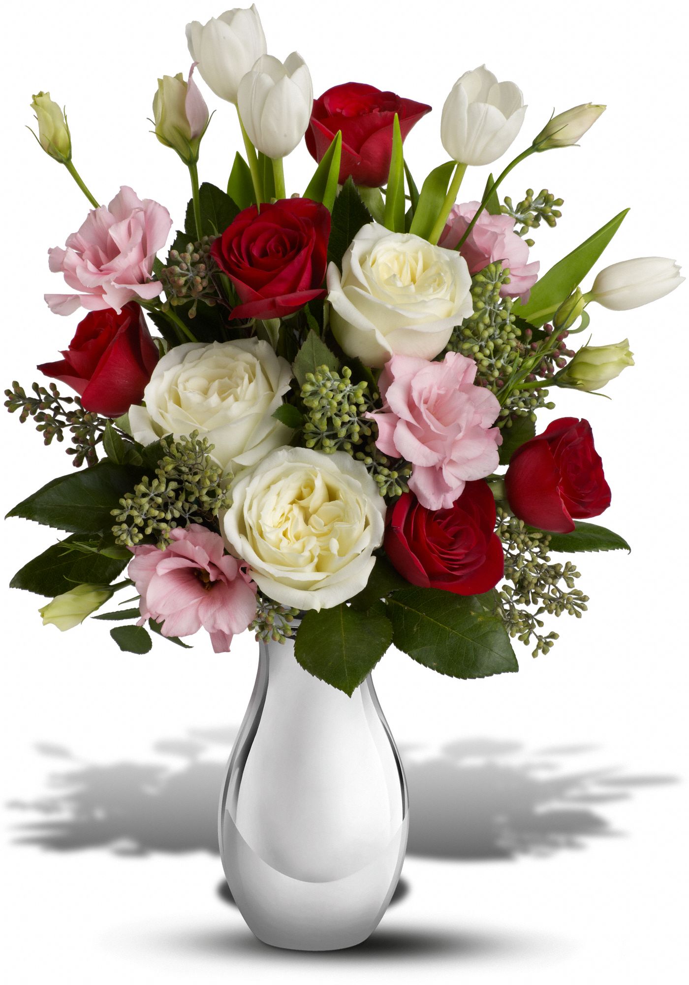 Teleflora's Love Forever Bouquet with Red Roses Flowers