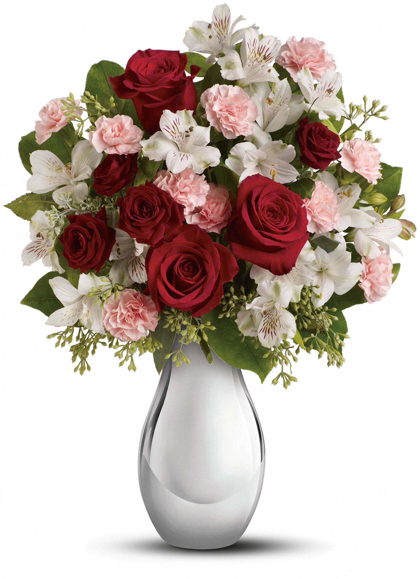 Teleflora's Crazy for You Bouquet with Red Roses Flowers