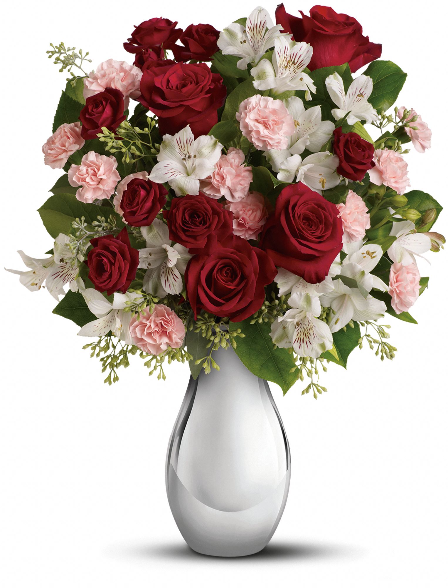 Teleflora's Crazy for You Bouquet with Red Roses Flowers