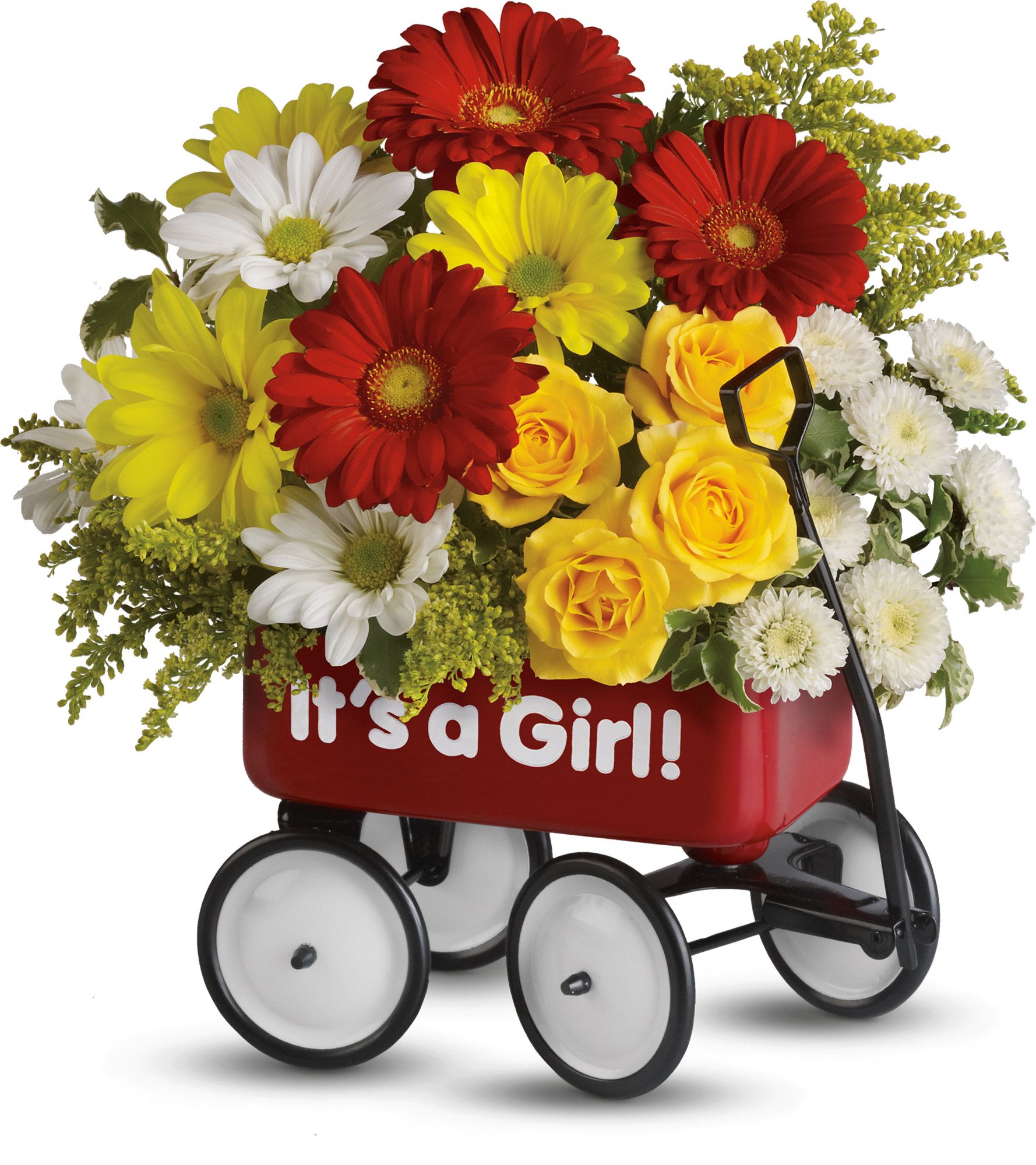 Baby's Wow Wagon by Teleflora - Girl Flowers