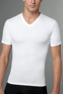 Spanx® Cotton Compression Crewneck V-Neck Tee