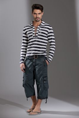 P.O.V.® RENATO LACE-UP POLO & XRAY® DEEP OCEAN SHORTS