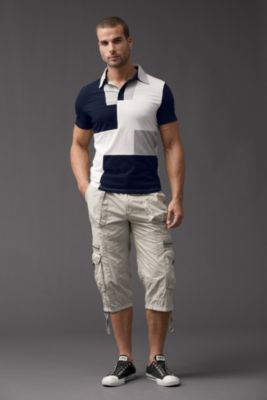 P.O.V.® PUZZLE POLO & XRAY® WHITE SAND SHORT