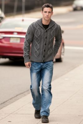 Seduka® Cable Sweater & Biker Jean