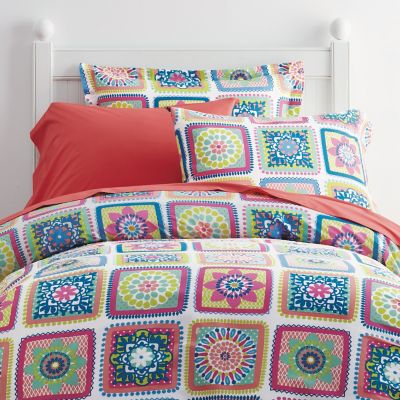 Kids' Crochet Squares Percale Duvet Cover CompanyKids