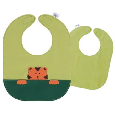 Mally Leather Bibs - Peeking Tiger