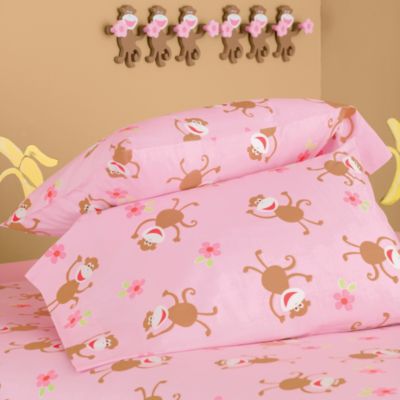 Pink Monkey Bedding