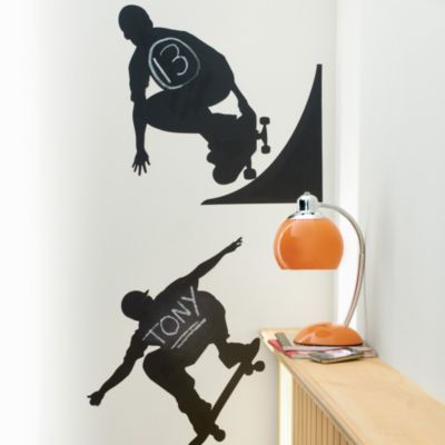 Skaters Chalkboard Wall Decal