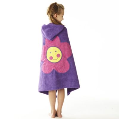 Lilac Daisy Big Kids Hooded Towel