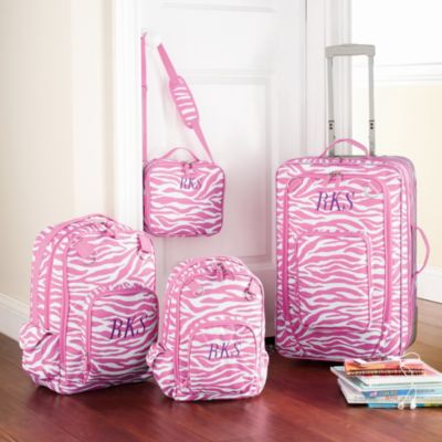 Pink Zebra Explorer Luggage