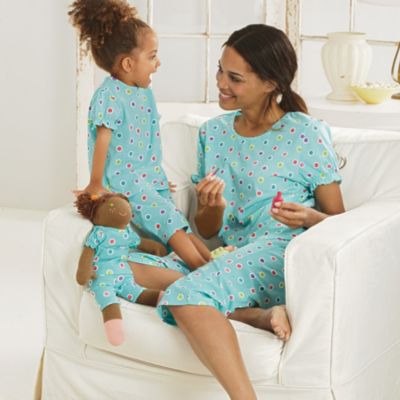 Mother, Daughter & Doll 2-Piece Capri PJ Set - Fiesta Dot