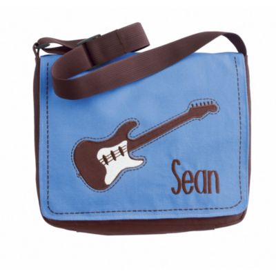 Guitar Appliquéd Messenger Bag