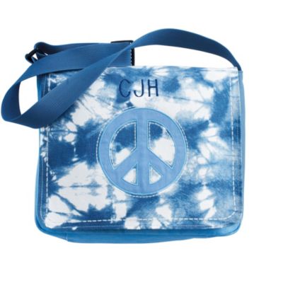 Tie Dye Peace Appliquéd Messenger Bag