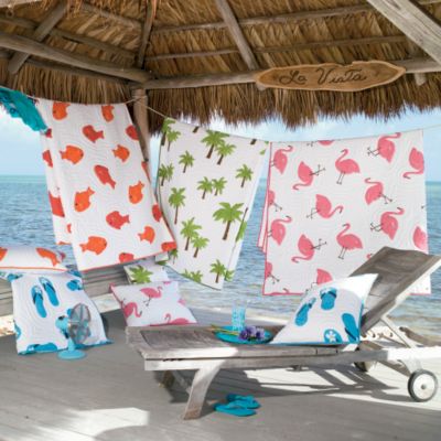 Palm Tree Bedding Collections Kohls on With Patterns Of Pispering Palm Trees A Busy School Of Fish Pink