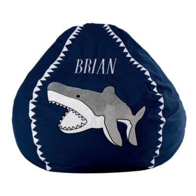 Shark 3-D Appliqued Bean Bag Chair Cover