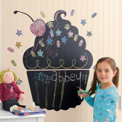Cupcake Chalkboard & Jumbo Chalk Set